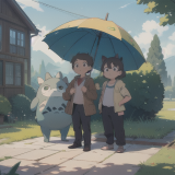 mega-size-totoro-and-a-guy-with-umbrella-standing-11