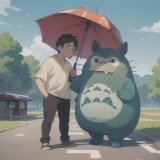 mega-size-totoro-and-a-guy-with-umbrella-standing-19