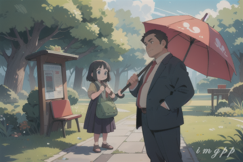 mega size totoro and a guy with umbrella standing (22)