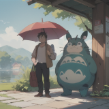 mega-size-totoro-and-a-guy-with-umbrella-standing-24
