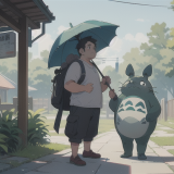mega-size-totoro-and-a-guy-with-umbrella-standing-26