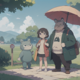 mega-size-totoro-and-a-guy-with-umbrella-standing-9